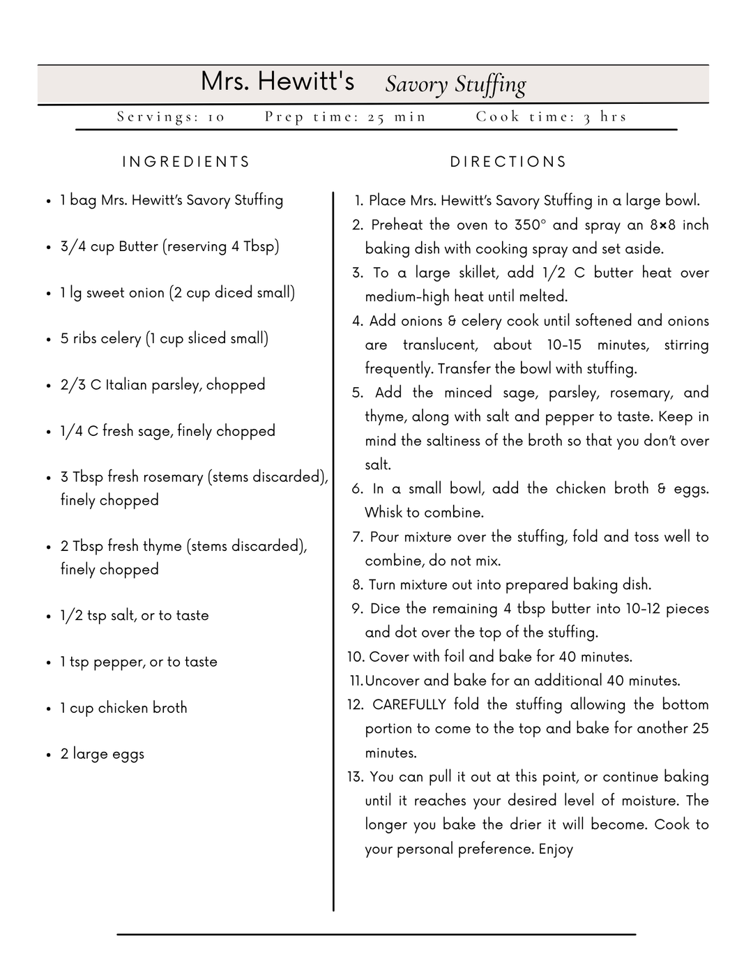 Savory Stuffing